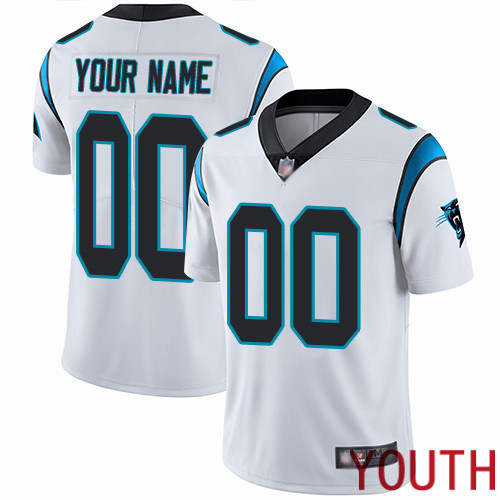 Limited White Youth Road Jersey NFL Customized Football Carolina Panthers Vapor Untouchable